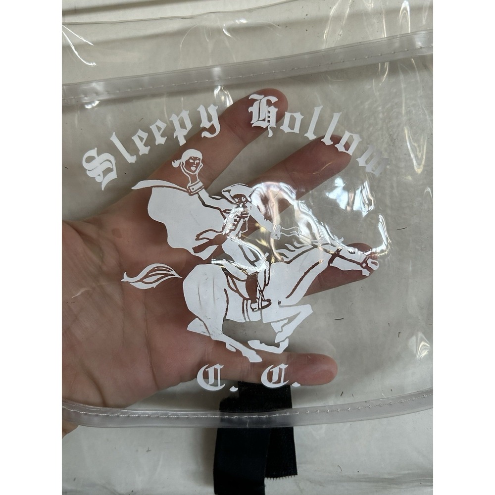 Vintage Sleepy Hollow Country Club CC Clear Plastic Golf Club Bag Rain Cover